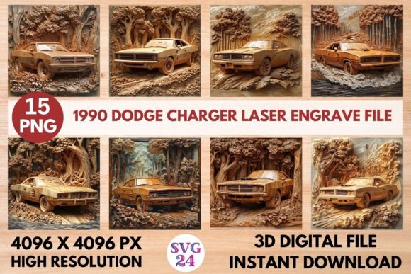 1990 Dodge Charger Laser Engrave File: A Modern Tool for Custom Creators