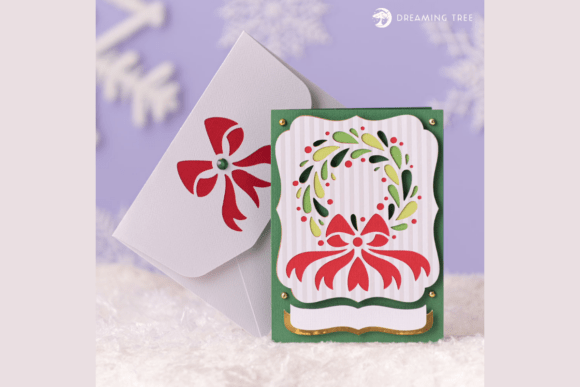 Add Elegance to Your Holiday Greetings with Wreath Greeting Card SVG