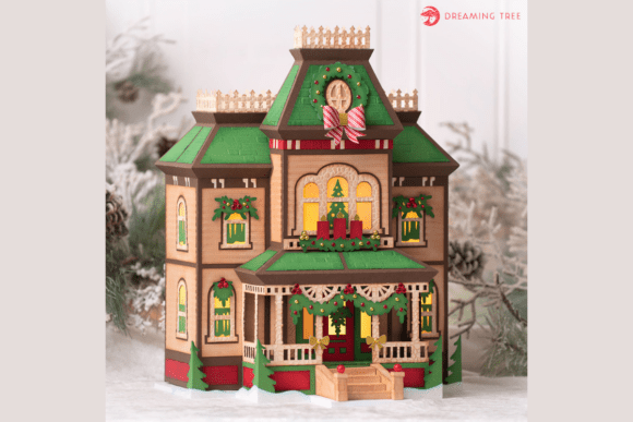 Bates House Christmas Elements SVG: A Festive Twist on a Haunted Classic