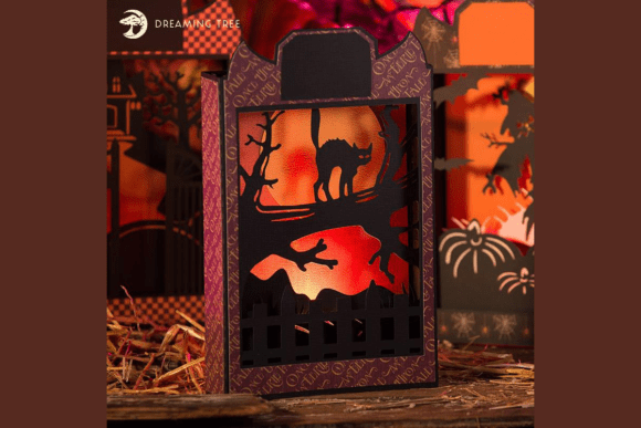 Black Cat Halloween Paperscape Box Card SVG: A Modern Craft for the Digital Age
