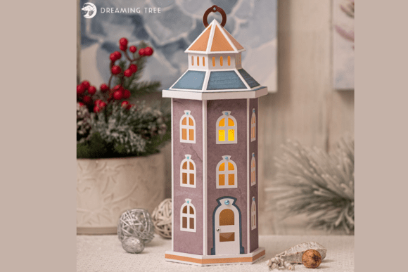 Charming House Lantern Large SVG Craft
