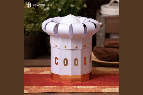 Chef Hat Cookie Jar SVG: A Stylish 3D Treat Jar for Creative Crafting