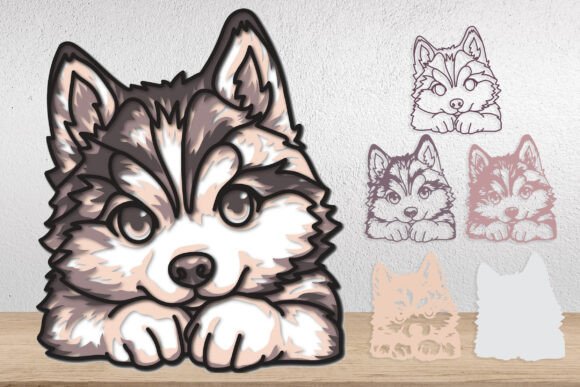 Dog Multilayer SVG: A Creative Blueprint for 3D Wooden Wall Art