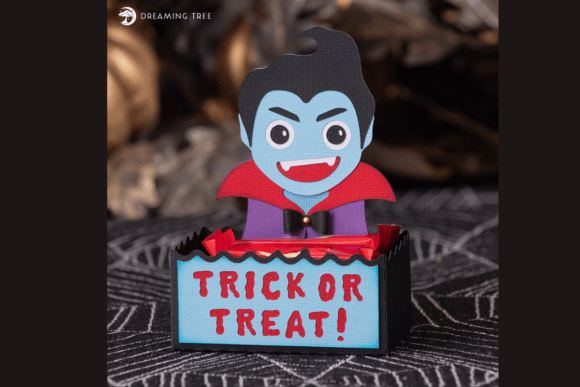 Dracula Treat Holder SVG for Halloween Crafting