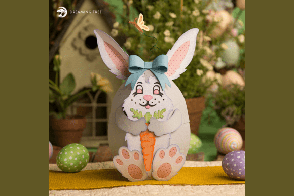 Easter Bunny Egg Box SVG: A Charming 3D Paper Craft for Festive Celebrations