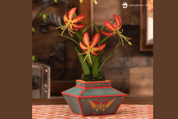 Flame Lily Planter SVG: A Creative Spark for Modern Crafters and Design Professionals