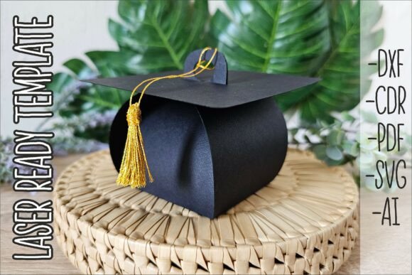 Graduation Cap Candy Box SVG for Cricut
