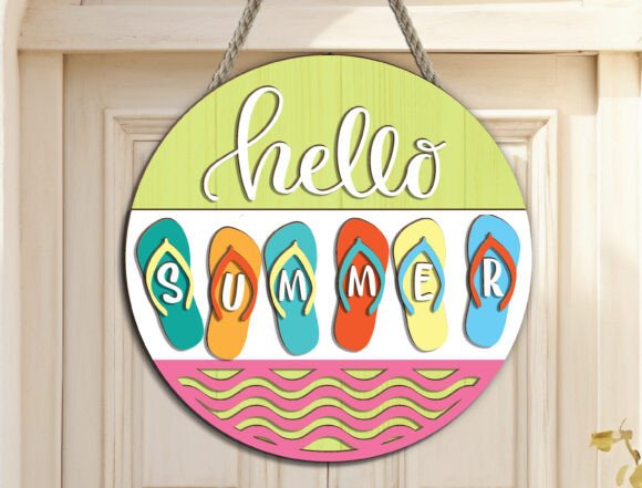 Hello Summer Beach Door Hanger SVG: A Versatile Digital Design for Creative Projects