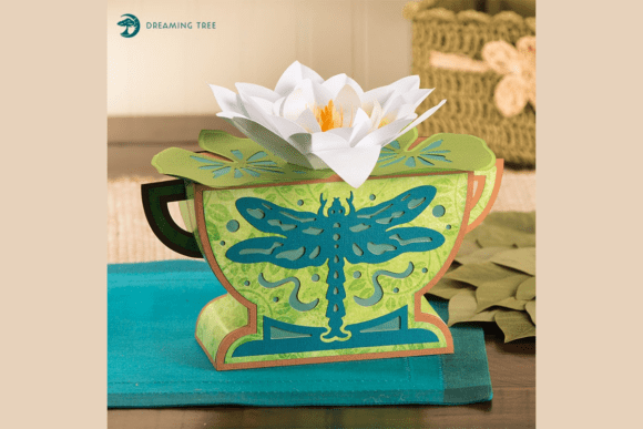Illuminate Your Space with the Enchanting Water Lily Illuminated Compote SVG