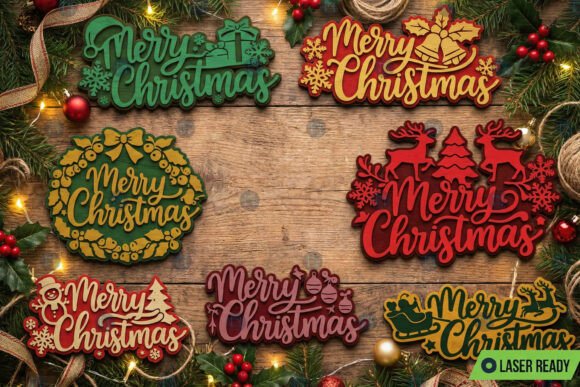 Laser Cut Merry Christmas SVG Bundle: A Versatile Design Resource for Holiday Crafting
