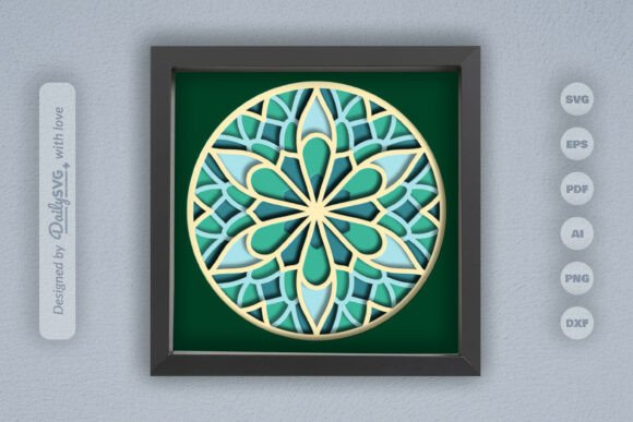 Mandala Layered Paper Cut SVG – A Creative Essential for Crafters of All Levels