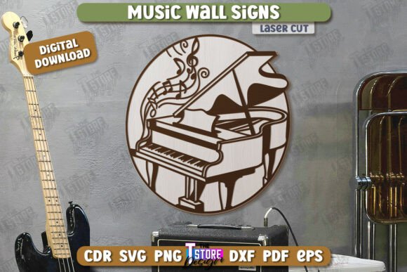 Music Wall Sign Laser Cut Round Sign: A Creative Addition to Modern Home Decor and CNC Projects
