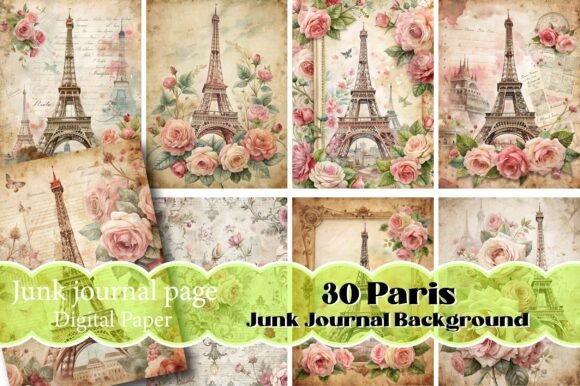 Paris Junk Journal Background: A Creative Design Essential