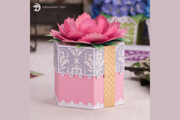 Peony Gift Box SVG: Elevating Gifting with Dimensional Craft Design