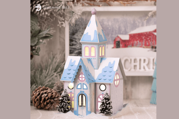 Village Church SVG: A Winter Craft Delight for Holiday Decor