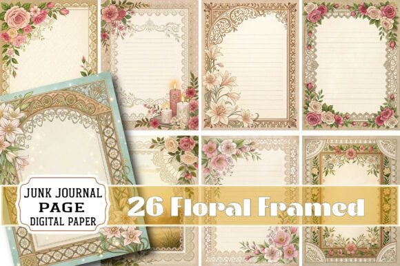 Vintage Floral Framed Blank: A Timeless Design for Modern Creatives
